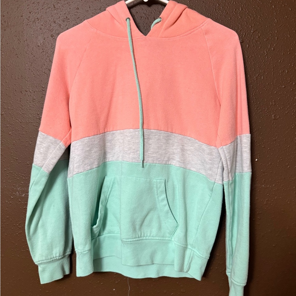 $5 for $20 item: Colorblock Hoodie in Pink, Gray, and Mint